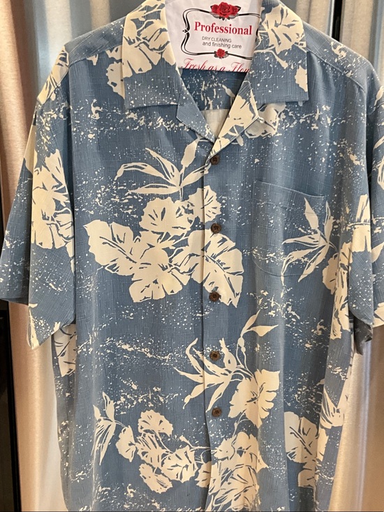 Tommy Bahama Other - Blue Floral Hawaiian Silk Camp Shirt